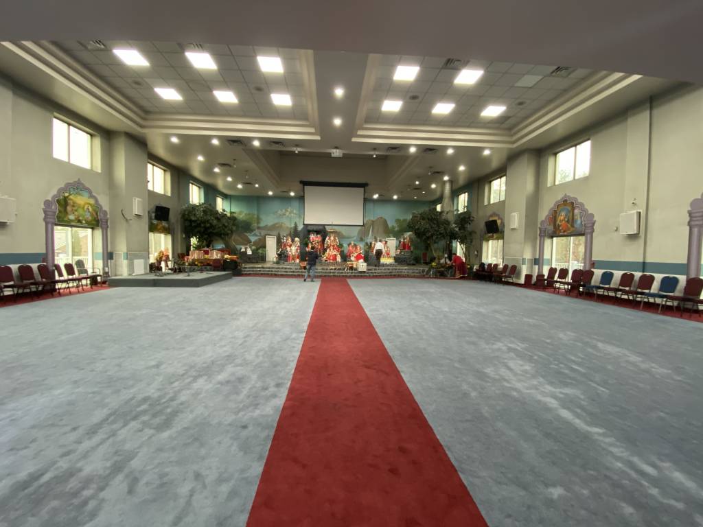 View of prayer hall from front entrance