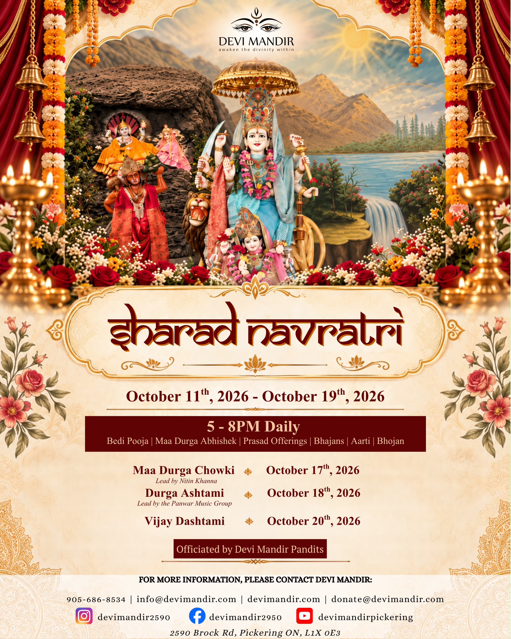 Sharad Navratri - October 11-19, 2026